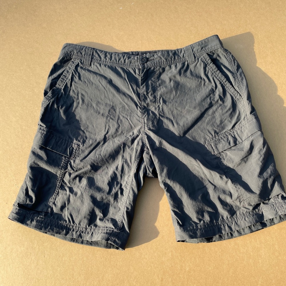 REI Co-op Cargo Shorts Mens 36W Gray Hiking Outdoor Relaxed Fit Nylon